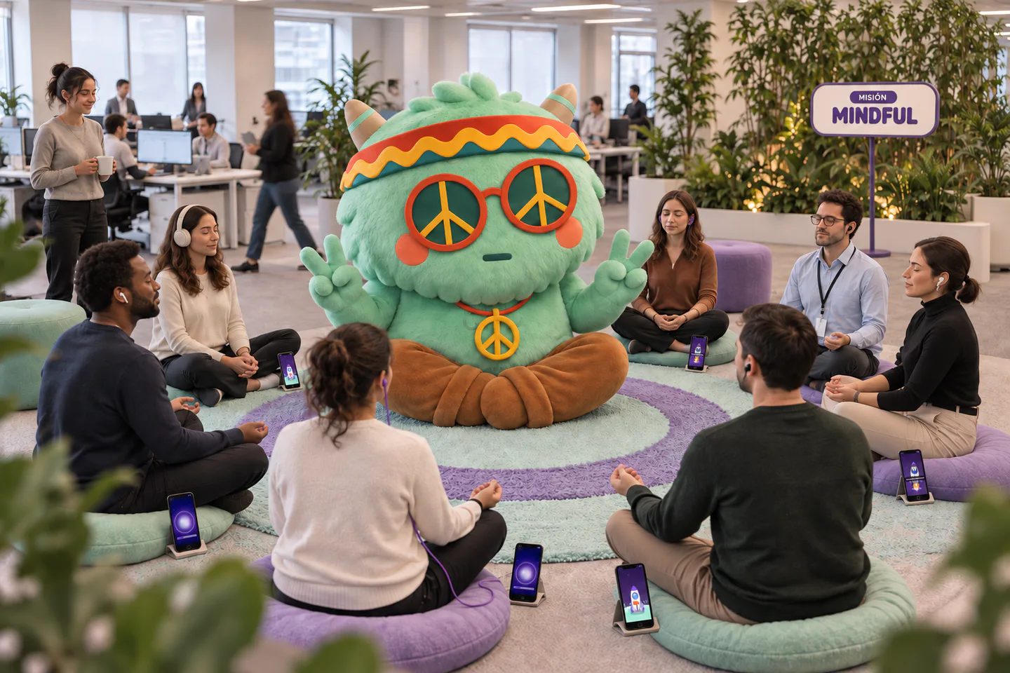 Misión mindful de Klarimba con una práctica guiada en equipo
