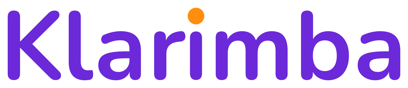 Logotipo oficial de Klarimba: Versión a color para fondos claros.